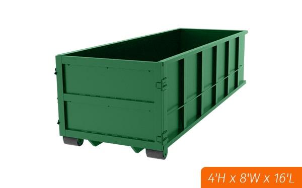 our 15-yard dumpsters can typically hold up to 4 tons of weight